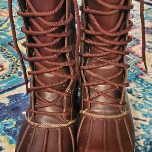 L.L. Bean Dark Brown Lace-Up Winter Boots